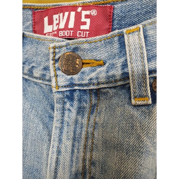 Levi's 527 Red Tab Light Wash Low Rise Boot Cut Jeans Sz 14 Reg 27 x 27 Teen - Picture 3 of 8
